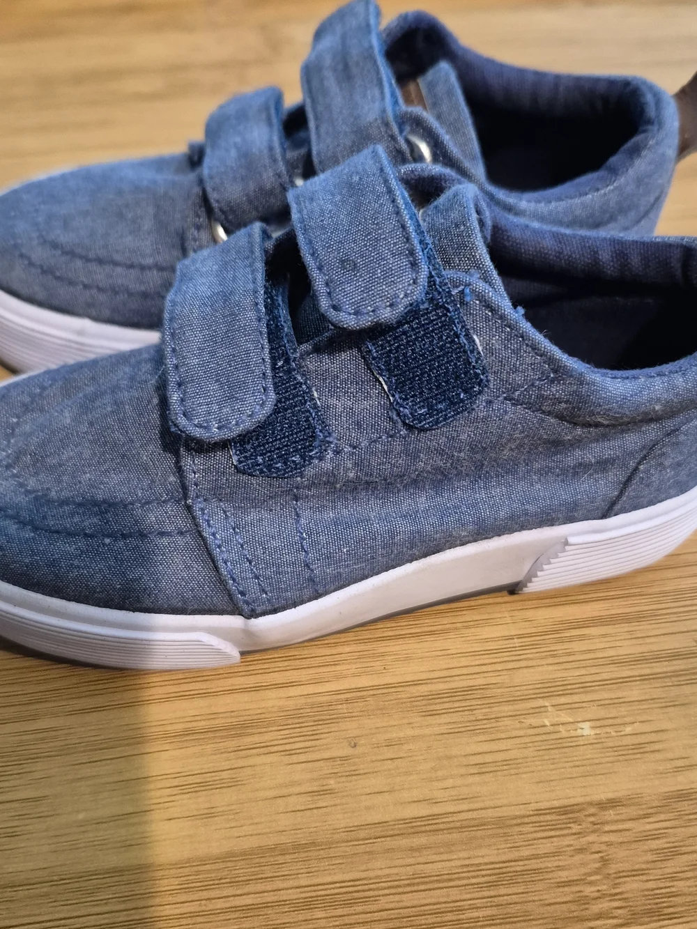 Toddler Denim-Look Velcro Casual Shoes - Blue